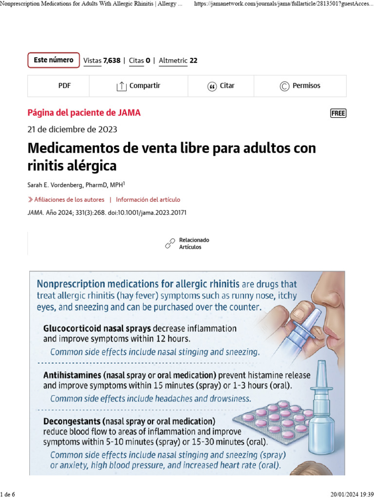 Nonprescription Medications For Adults With Allergic Rhinitis Allergy ...