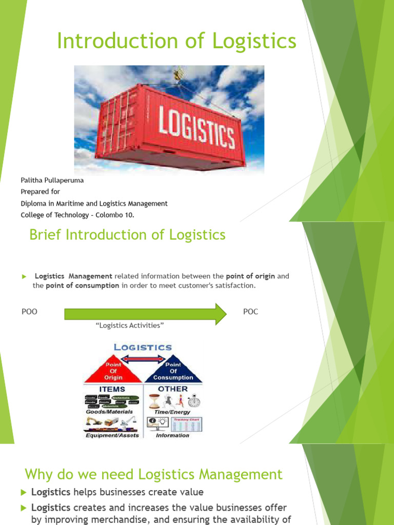 Overview of Logistics Management | PDF | Logistics | Warehouse