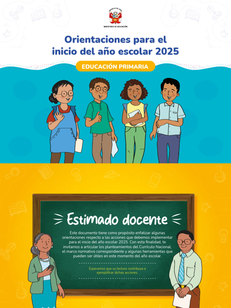 Orientaciones Para El Inicio Del Año Escolar 2025 Educación Primaria ...
