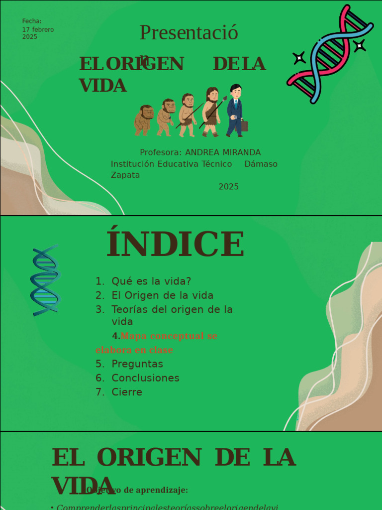 EL_ORIGEN_DE_LA_VIDA_ | PDF | Ciencias de la vida | Naturaleza
