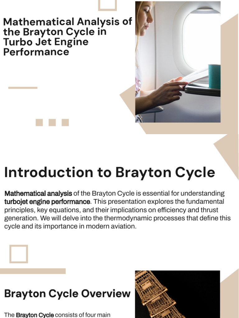 Slidesgo Mathematical Analysis of The Brayton Cycle in Turbo Jet Engine ...