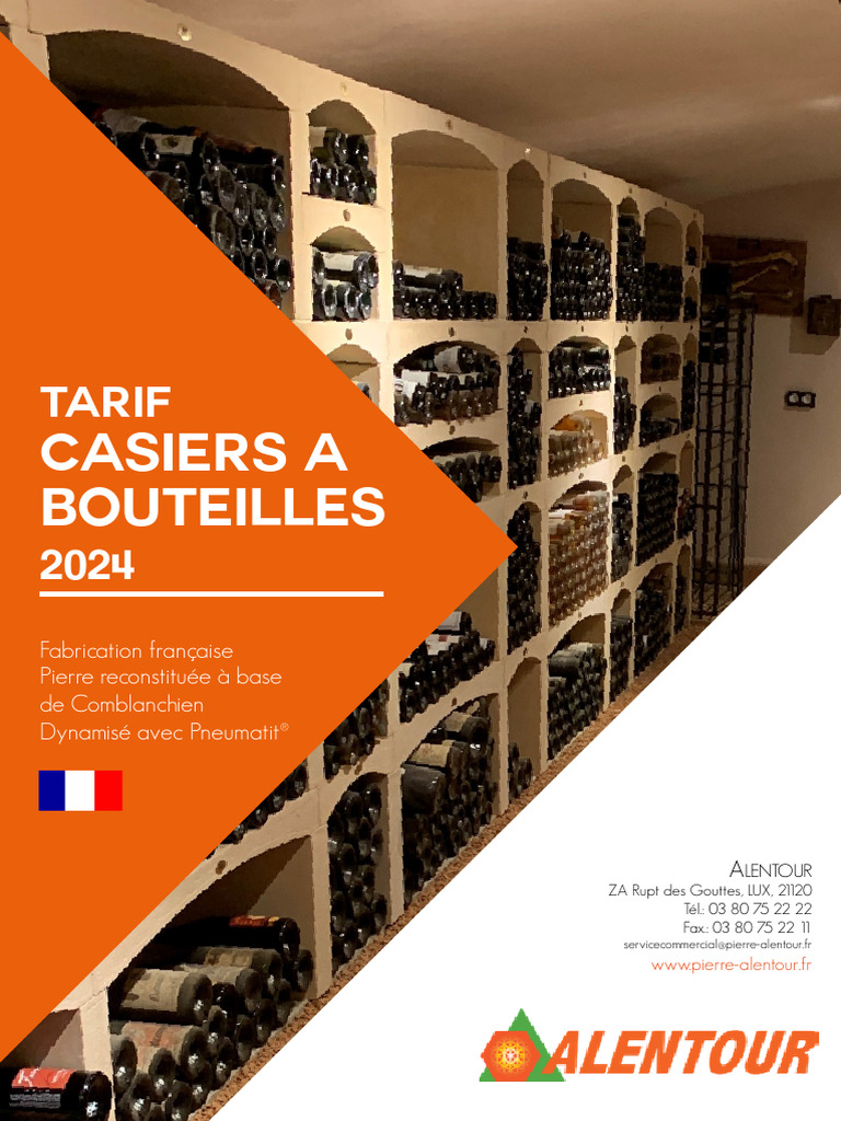 Casier Bouteille Cave A Vin Pierre Moulee Tarif Alentour 2024 | PDF ...