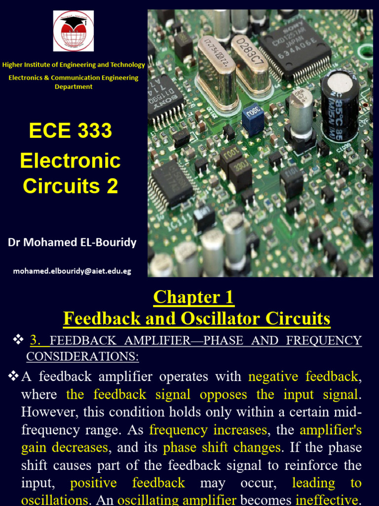 ECE 333 Lect 5 | PDF | Electronic Oscillator | Feedback