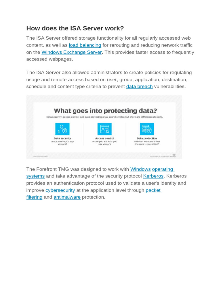 How Does The ISA Server Work?: Load Balancing Windows Exchange Server | PDF