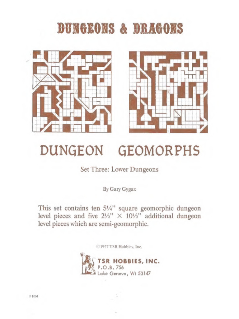 Accessory Dungeon Geomorphs Set 3 Lower Dungeons - Text | PDF | Door ...