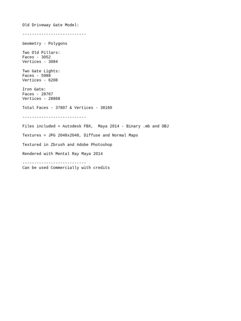 Old Driveway Gate Specifications | PDF