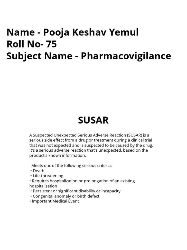SUSAR | PDF