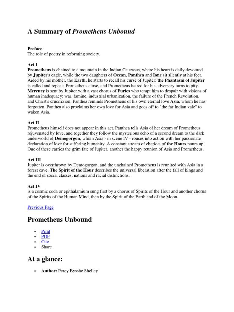 thesis statement for prometheus