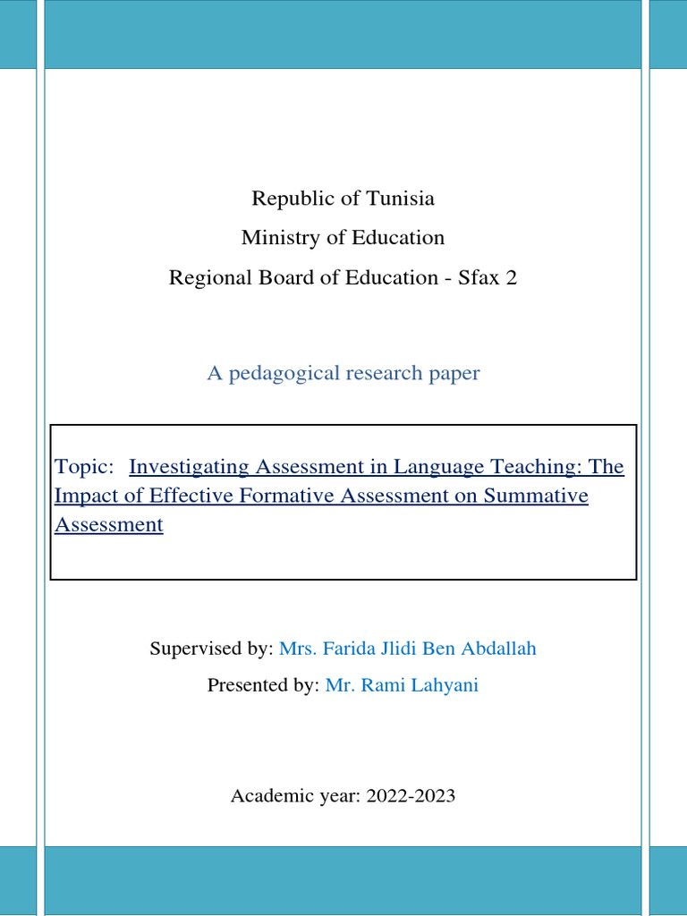 Impact of Formative Assessment on Learning | PDF | Educational ...