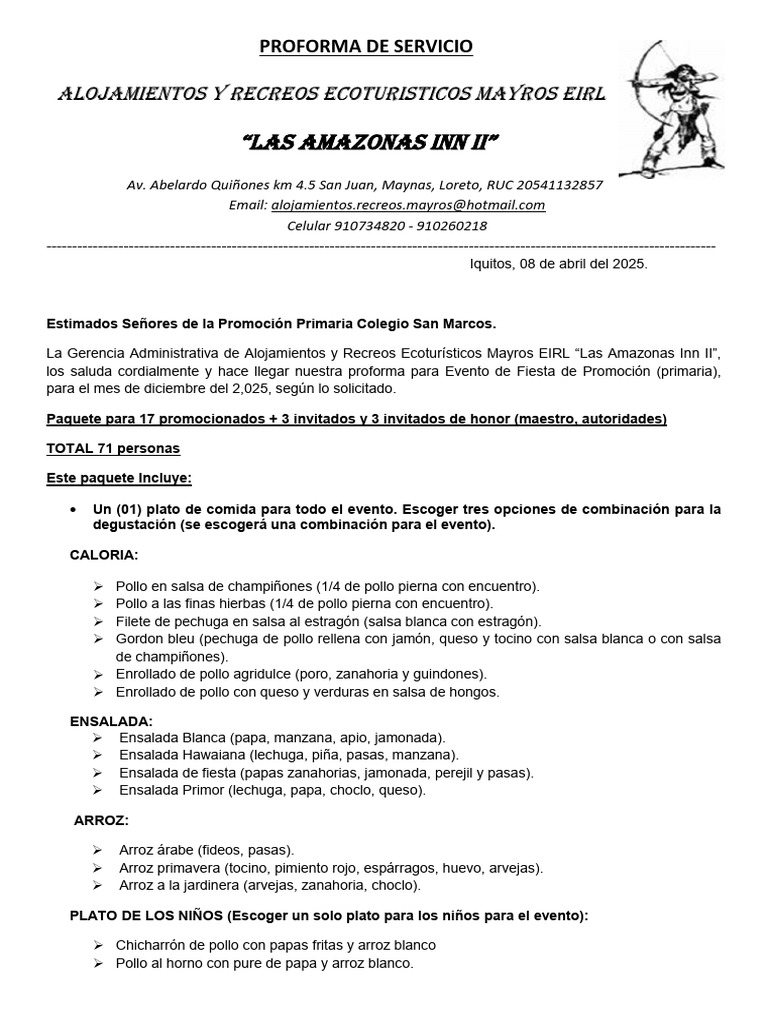 Proforma Promo Primaria Colegio San Marcos DIC25 - 110929 | PDF ...