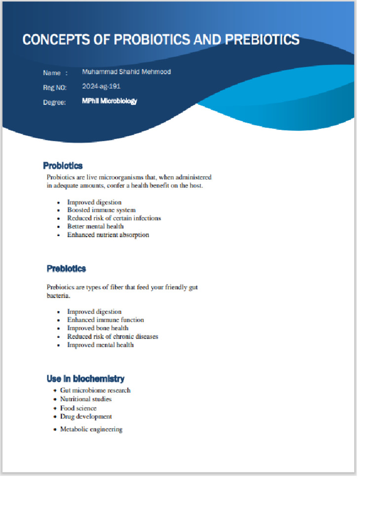 Pro and Probiotics | PDF