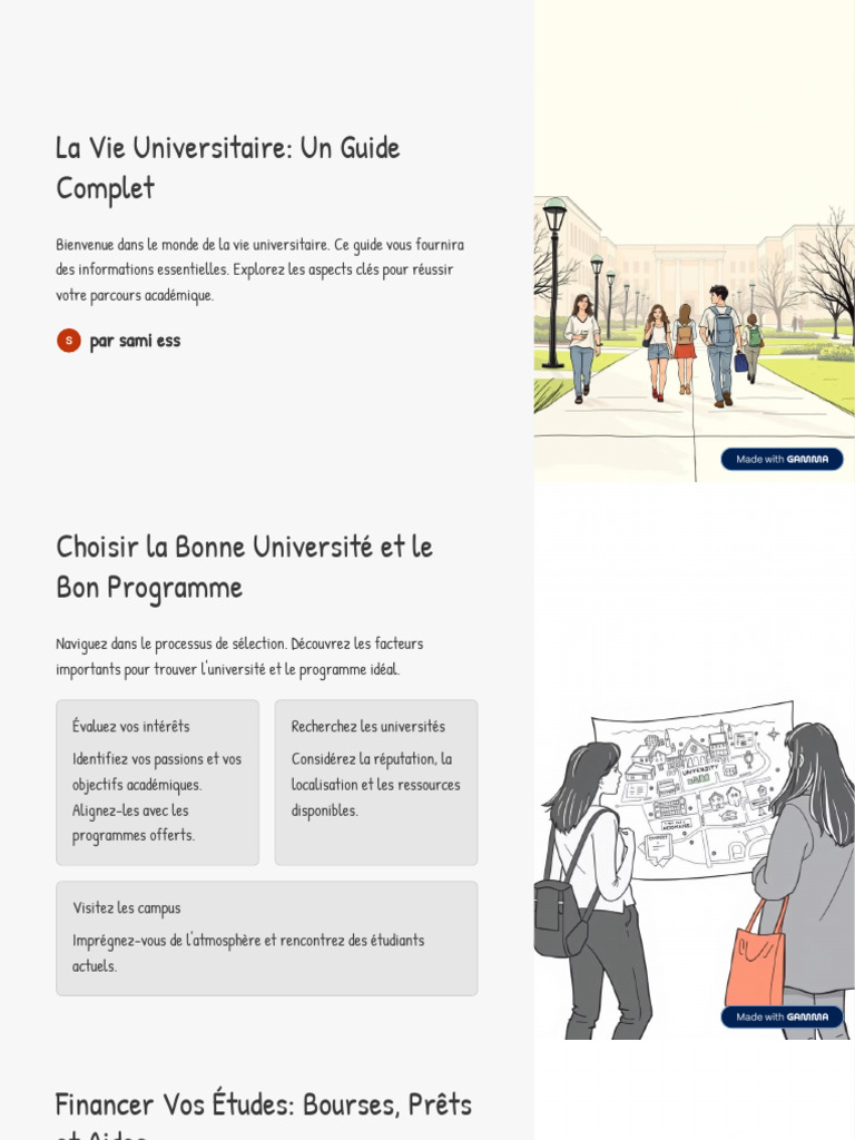 Guide Complet de la Vie Universitaire | PDF | Gestion du temps ...