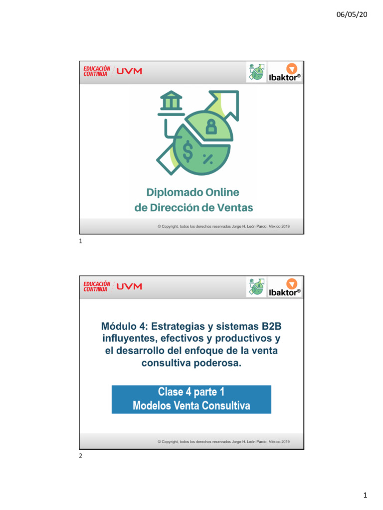 Dip Vtas M4 C4 Handouts | PDF | Marketing | Cliente