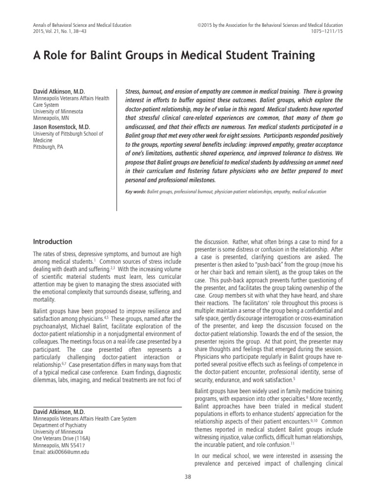 Atkinson_D._2015._A_Role_for_Balint_Groups_in_Medical_Student_Training ...