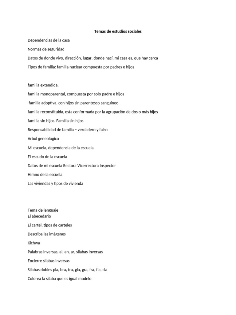 Temas de Estudios Sociales | PDF