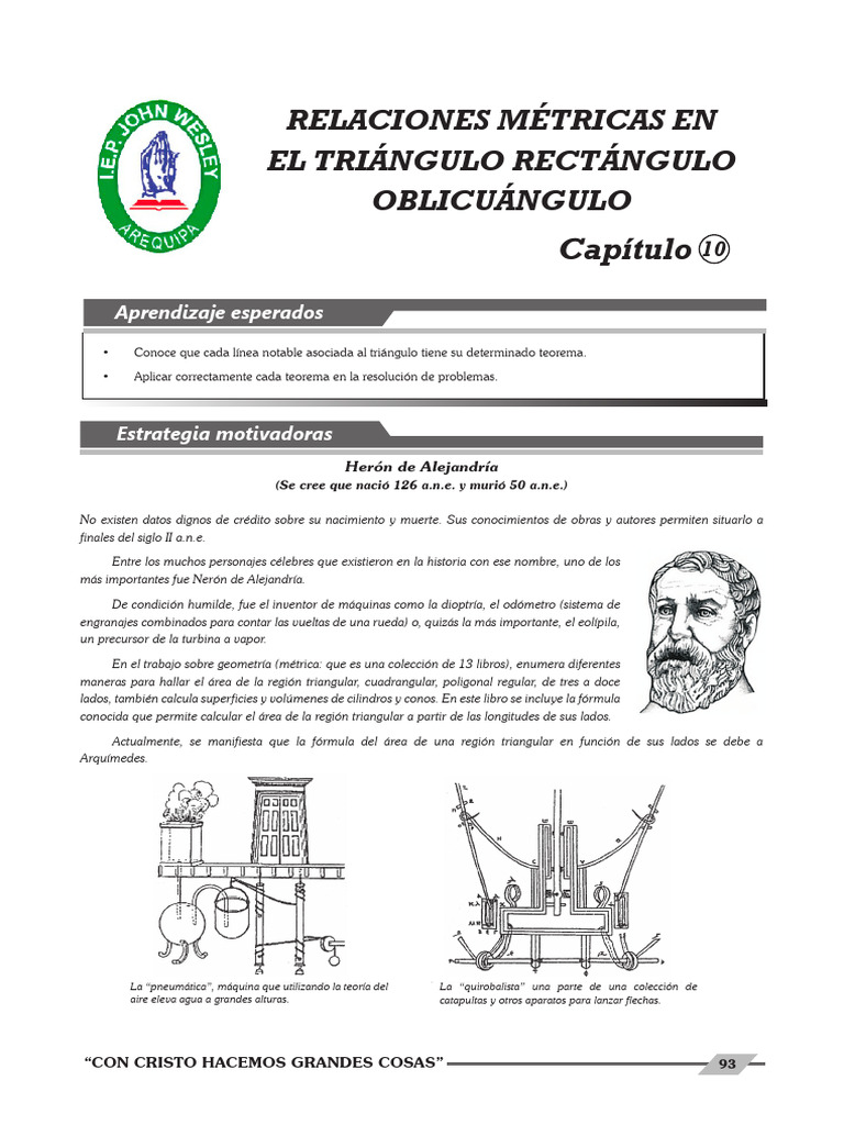 Teoremas de Triángulos y Herón | PDF | Triángulo | Objetos geométricos