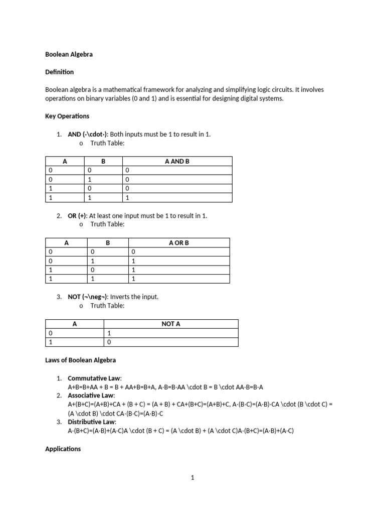 Understanding Boolean Algebra and Computer Architecture | PDF | Central ...