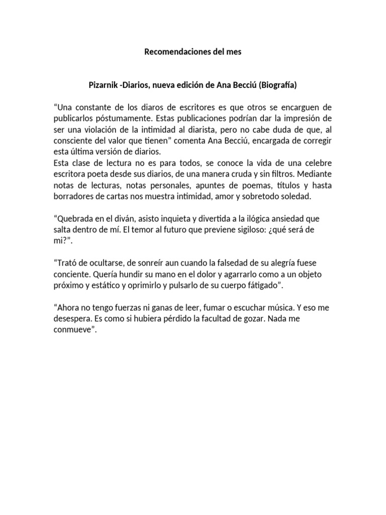 Recomendaciones literarias del mes | PDF | Amor | Peter Pan