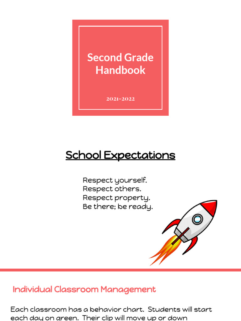 Second Grade Handbook 2021-2022 | PDF | Classroom | Learning