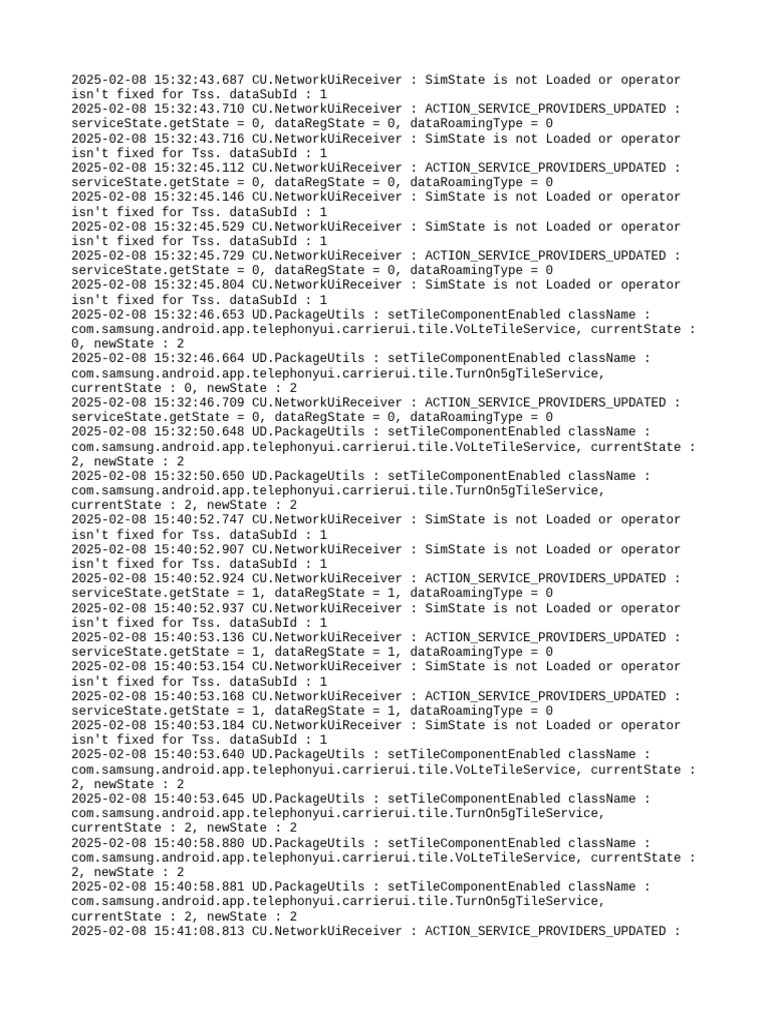 Network State Updates and SIM Issues | PDF