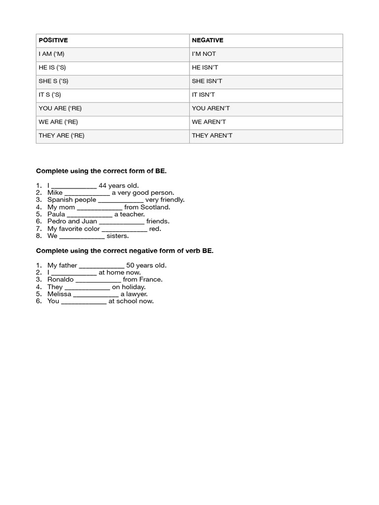 Practice Using the Verb 