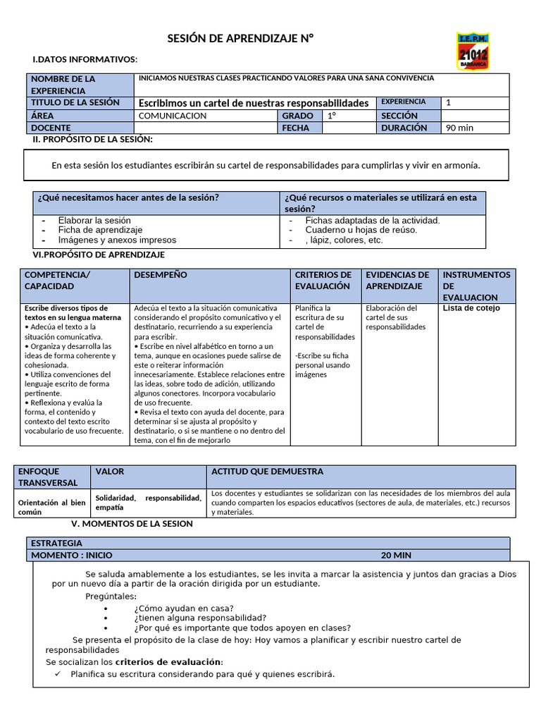 Sesion Com Escrib | PDF | Aprendizaje | Maestros