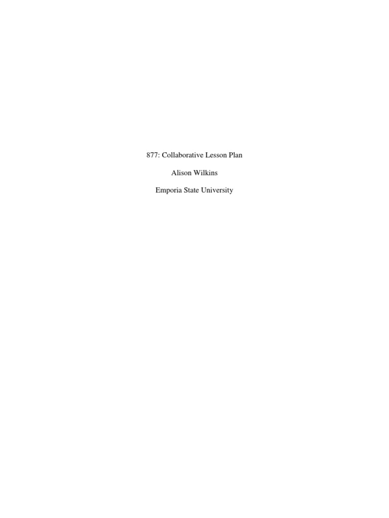 Collaborative Lesson Plan | PDF | Libraries | Cognition
