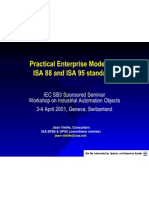 Practical Enterprise Modelling: ISA 88 and ISA 95 Standards