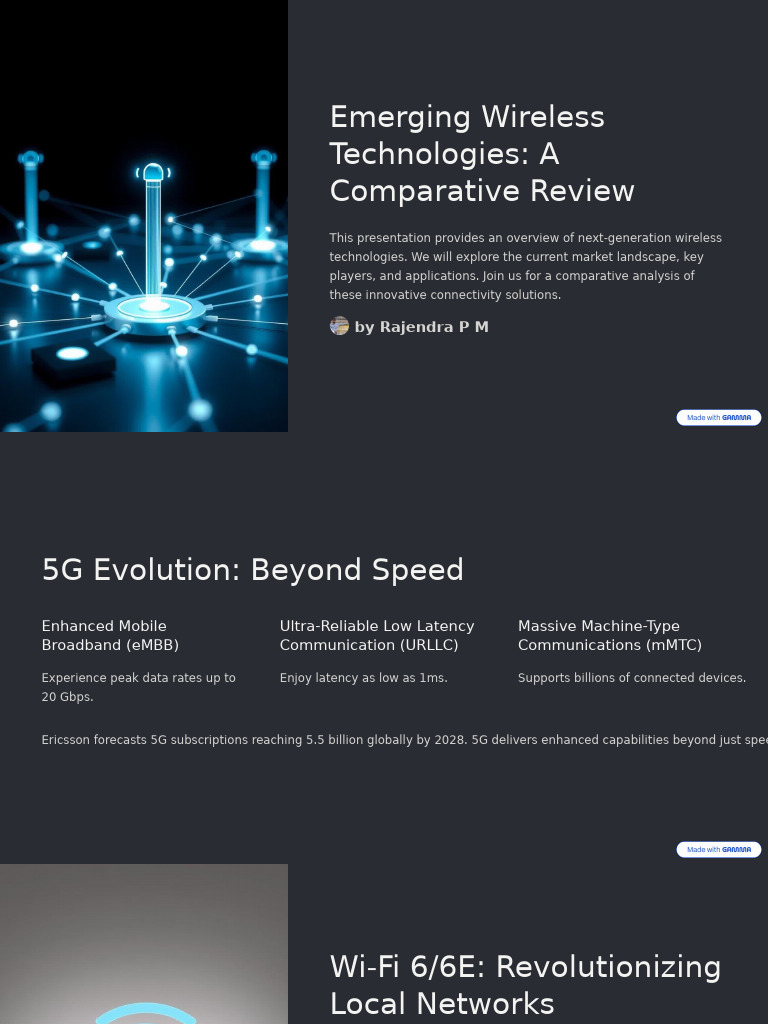 Comparative Review of Wireless Technologies | PDF | Ultra Wideband | Wi Fi