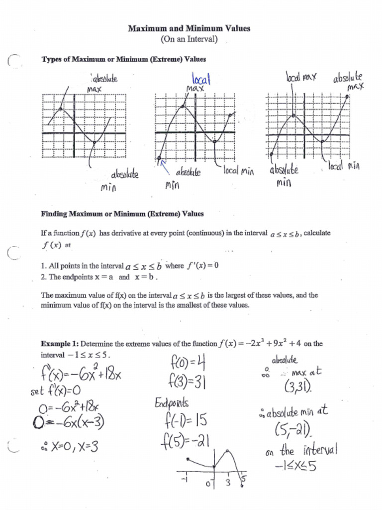 26-27. Maximum and Minimum Day 26-27 | PDF