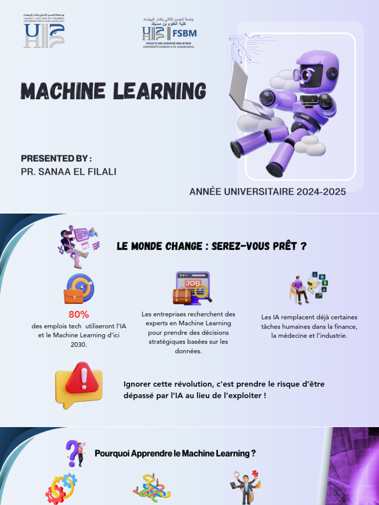 Introduction au Machine Learning 2024 | PDF | Apprentissage automatique ...