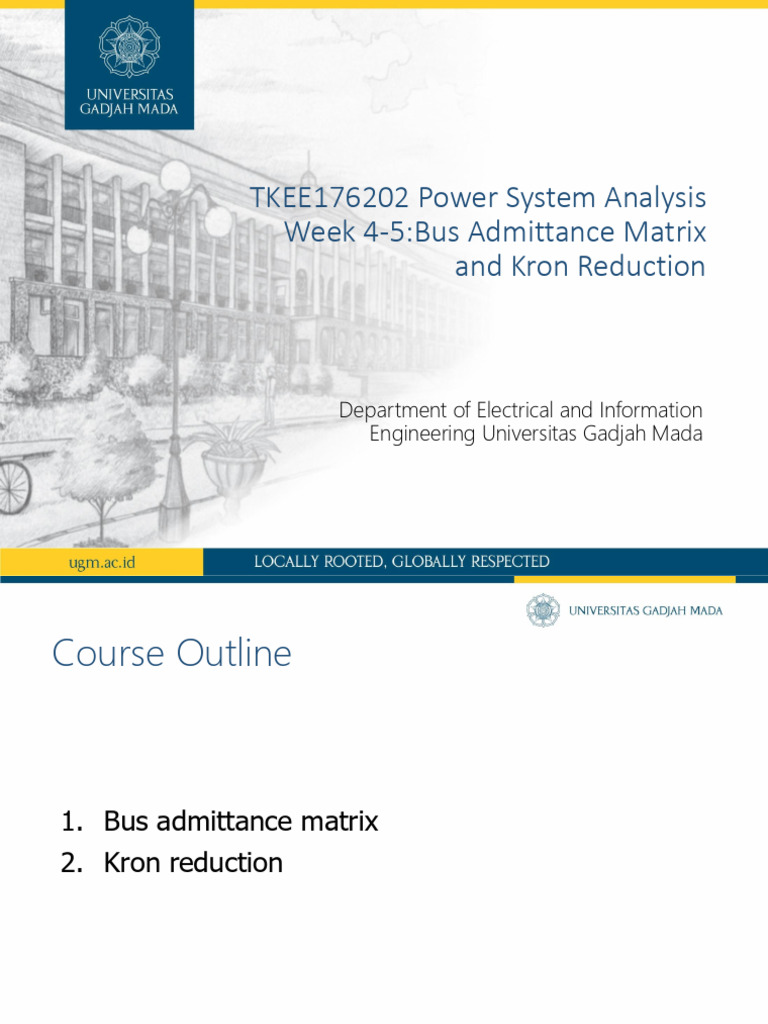 Bus Admittance Matrix & Kron Reduction | PDF | Transmission Line ...
