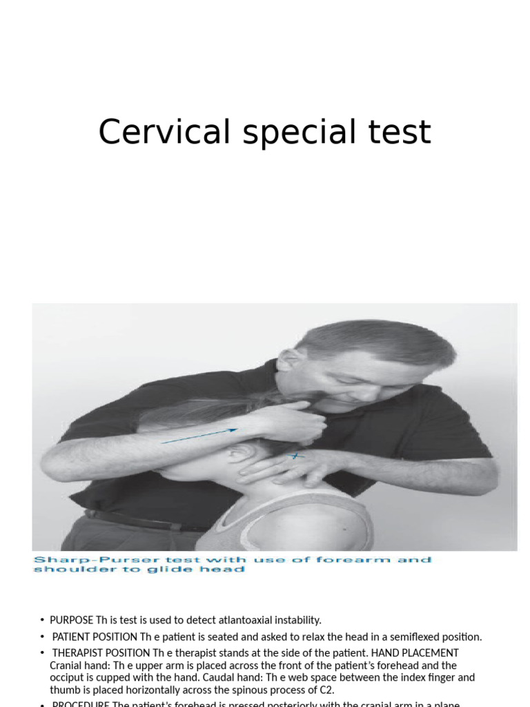 Cervical Special Tests for Instability | PDF | Anatomical Terms Of ...