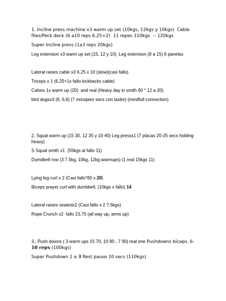 Comprehensive Workout Routine Guide | PDF