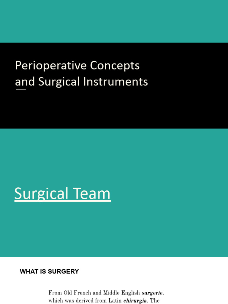 Medical Surgical Nursing Perioperative Concepts An 250224 091953 | PDF ...