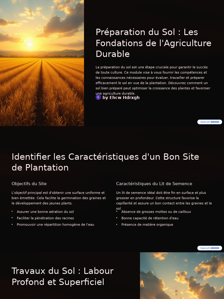Preparation Du Sol Les Fondations de LAgriculture Durable | PDF | Sol ...
