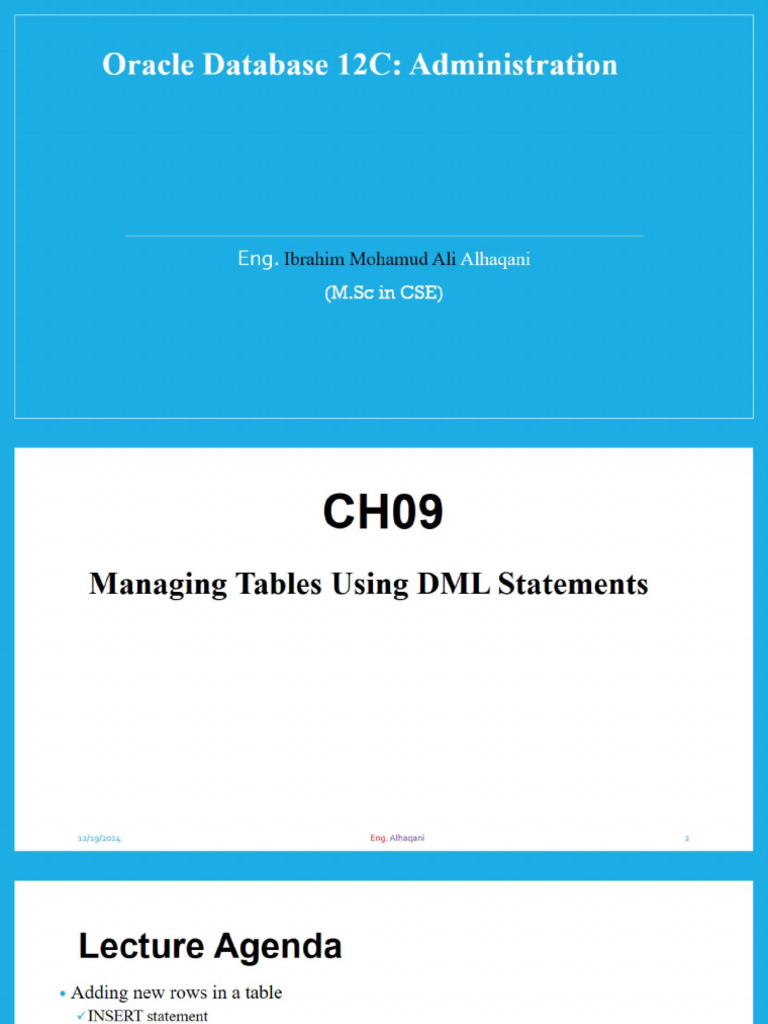 Data Manipulation Language Overview | PDF
