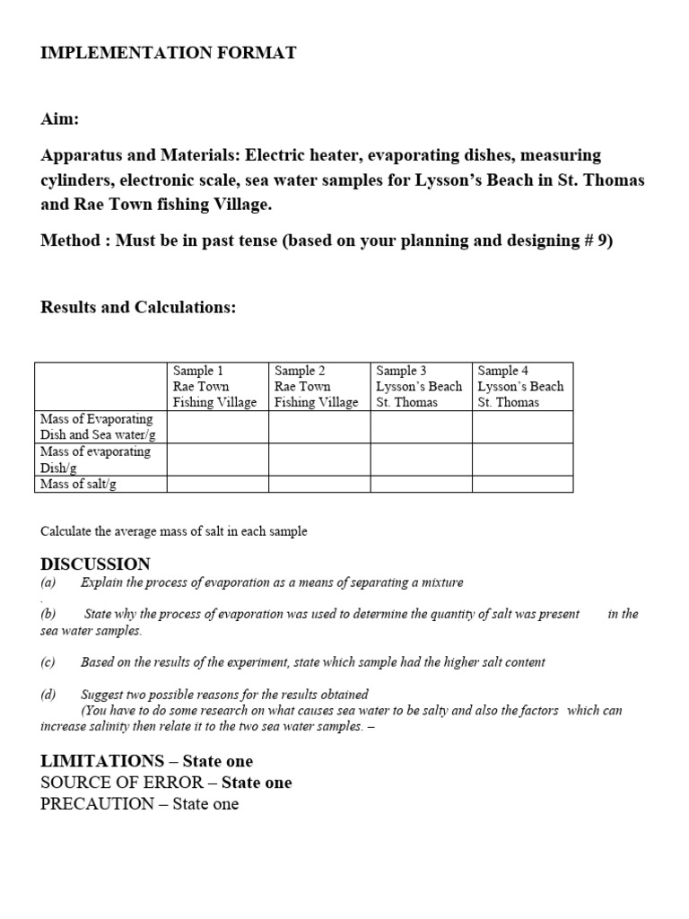 IMPLEMENTATION FORMATCSECforLab15 | PDF