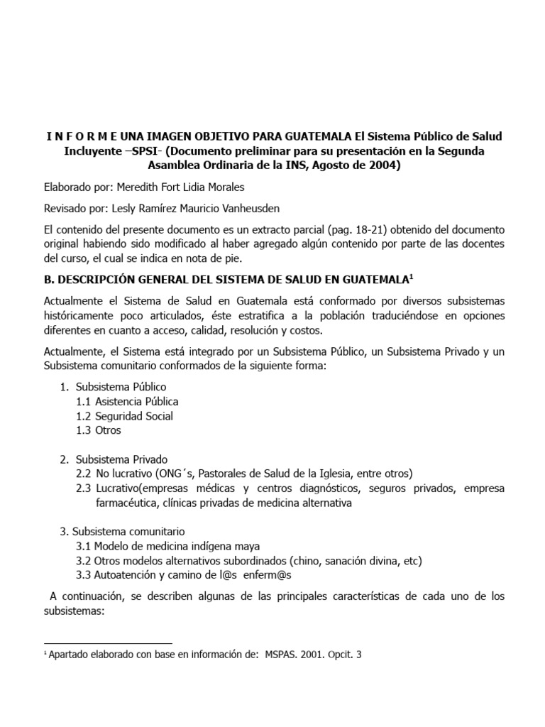 Estructura del Sistema de Salud en Guatemala | PDF | Farmacia | Business