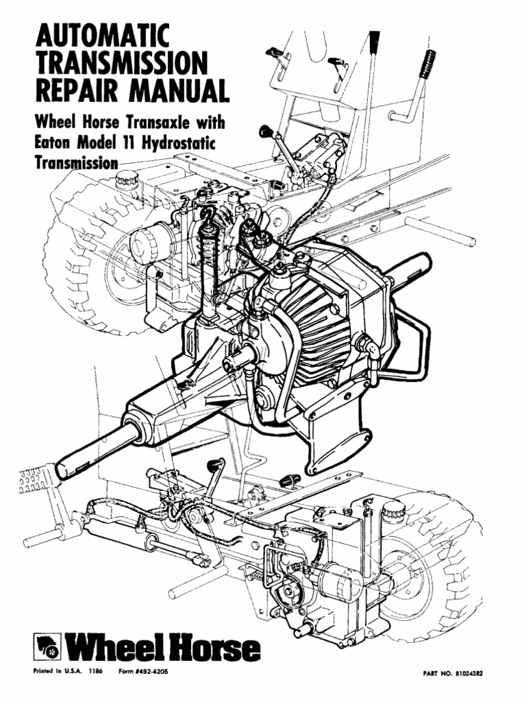 Eaton-11 Wheel Horse Automatic Transmission Service Manual | Transmission  (Mechanics) | Axle