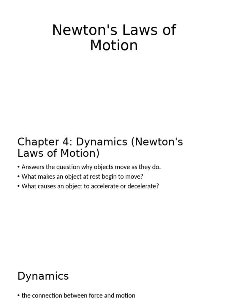 Newtons Laws of Motion | PDF | Force | Acceleration