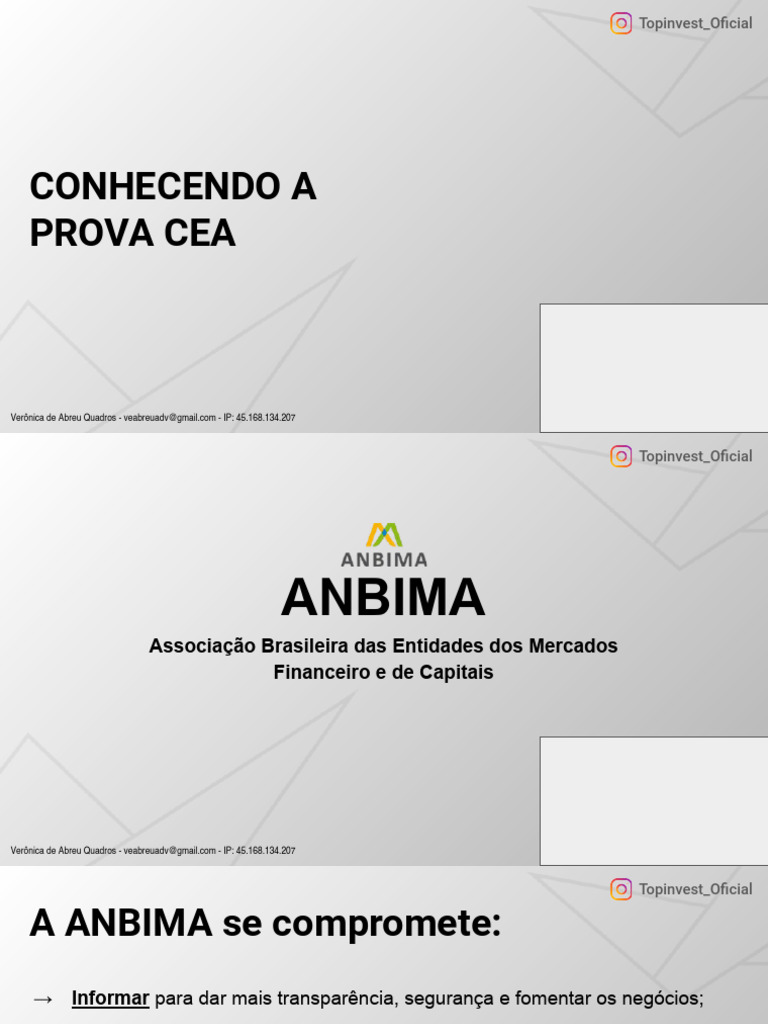 Guia da Prova CEA da ANBIMA | PDF | Investimentos | Economias