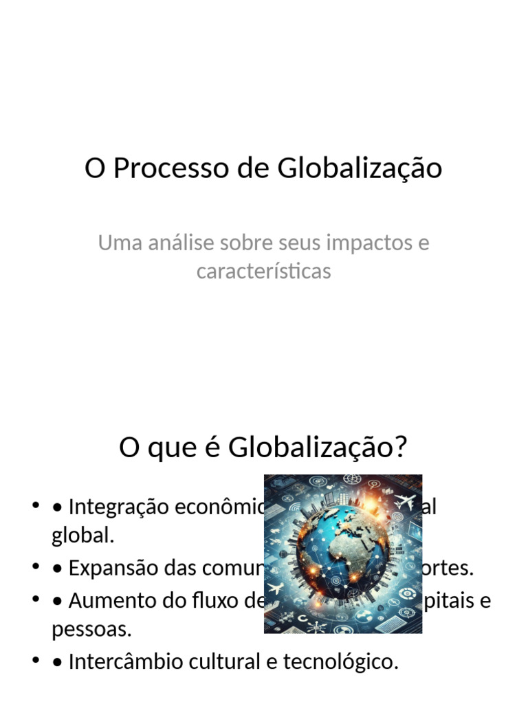 Impactos e Características da Globalização | PDF