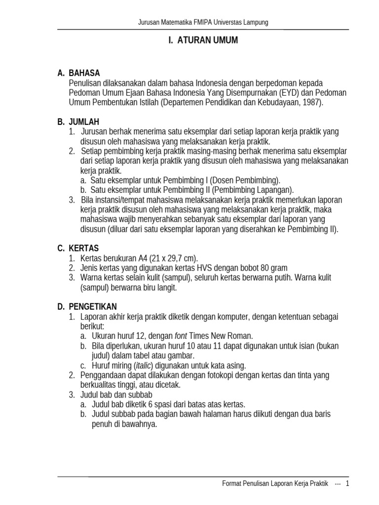 Aturan Penulisan | PDF