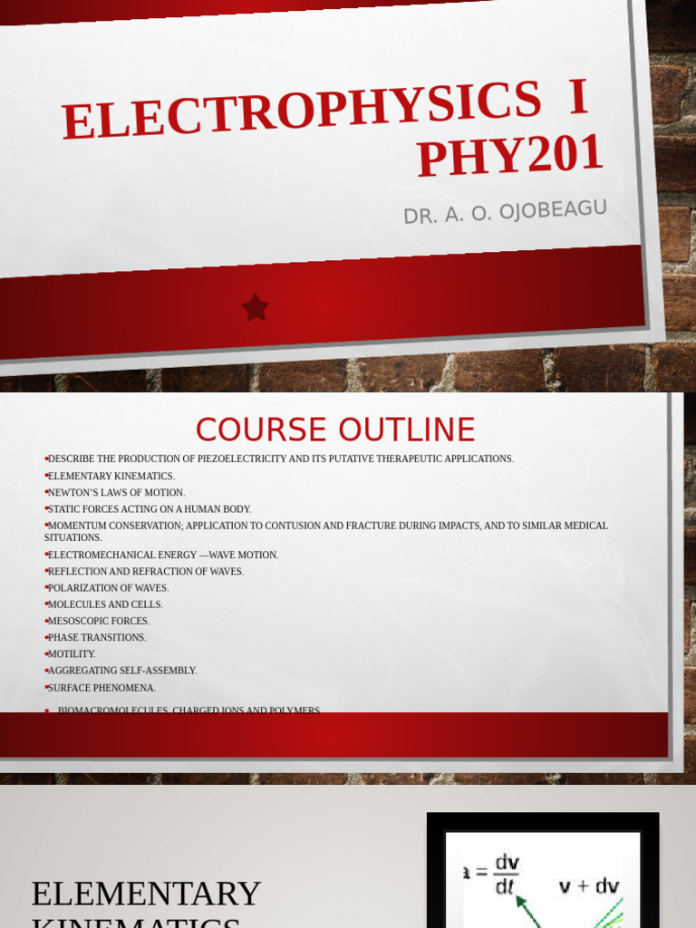 PHY 201 - Lecture - 2 | PDF | Velocity | Acceleration