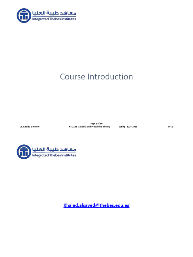 Statistics Course Overview 2024-2025 | PDF | Statistics | Sampling ...