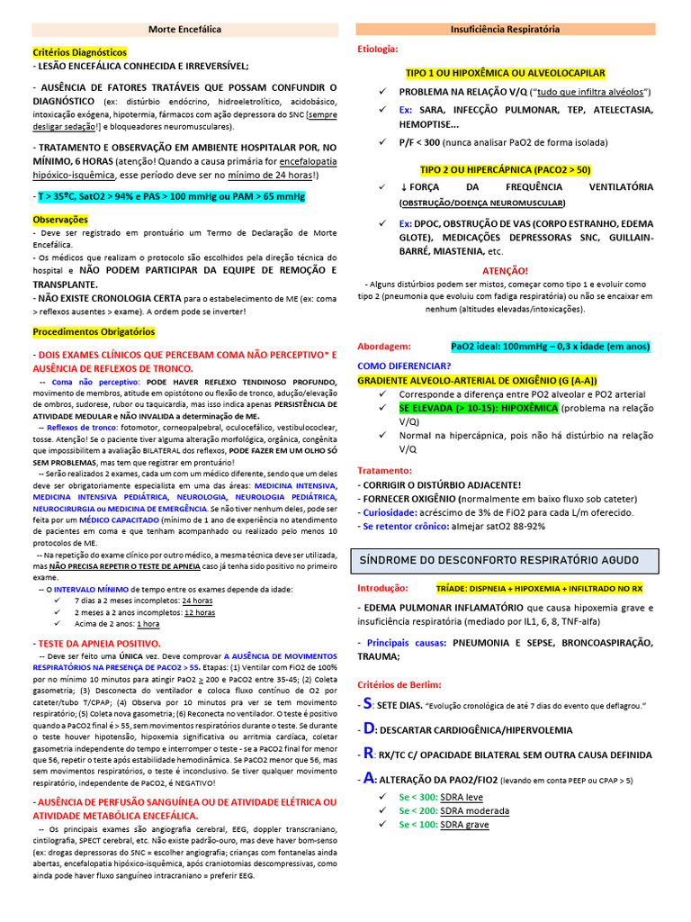 Diagnóstico e Tratamento da Morte Encefálica | PDF | Especialidades ...
