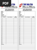 Checklist Monitoring Kebersihan