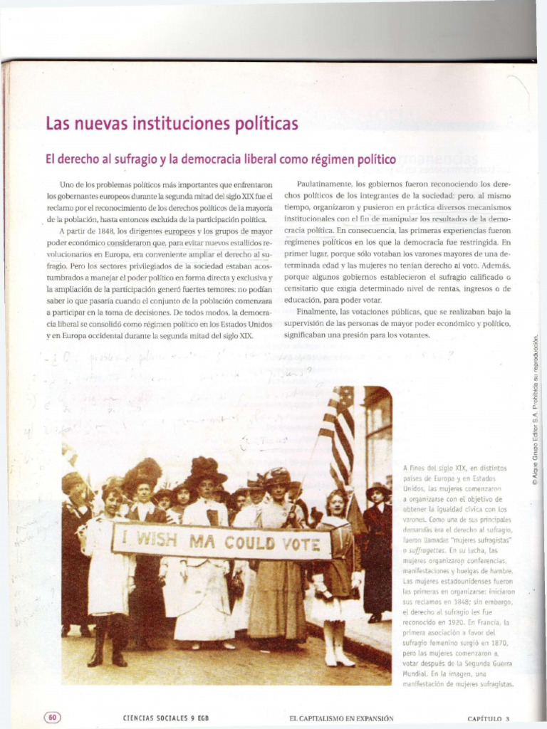 Sufragio y democracia en el siglo XIX | PDF | Sufragio de las mujeres ...
