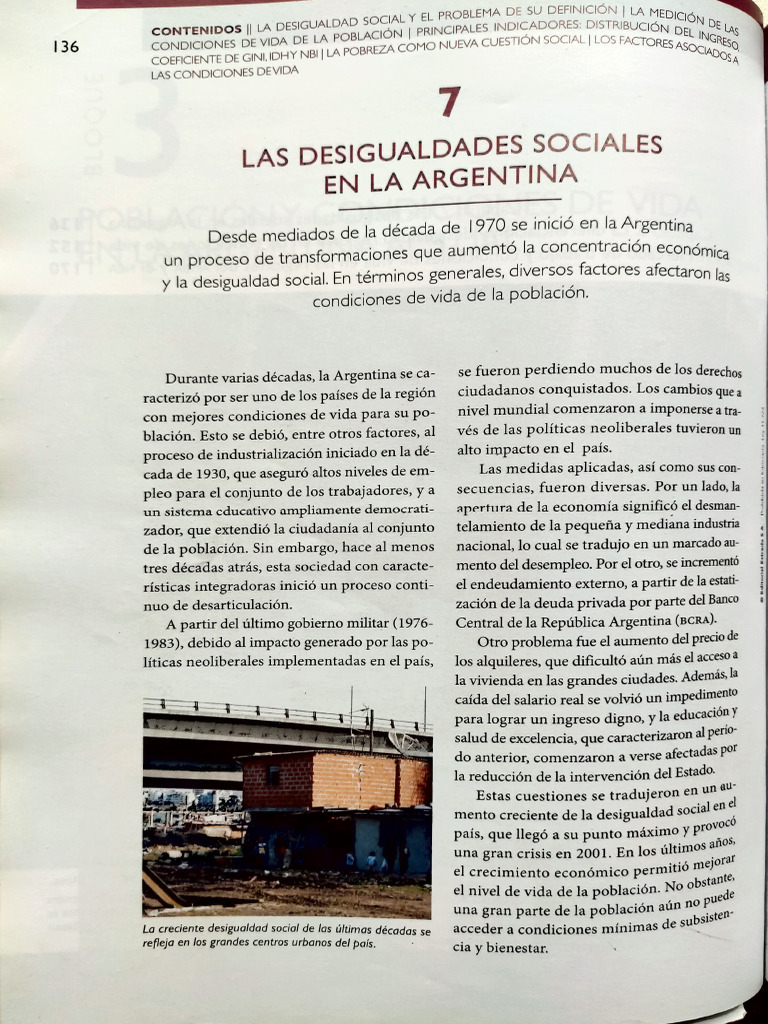 Desigualdad Social en Arg. | PDF | Índice de Desarrollo Humano | Pobreza